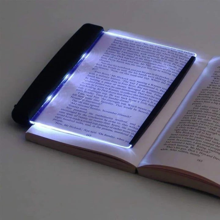 Portable Clip-On LED Reading Light with Flat Panel Design