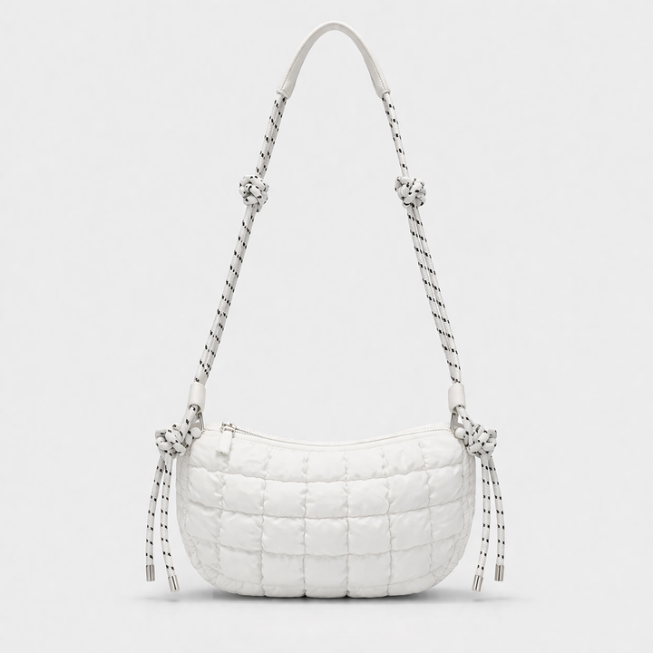 Puffa – Quilted Nylon Hobo Bag with Rope Strap