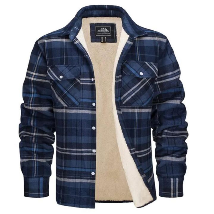 Evans Men's Jacket – Warm Checkered Fleece