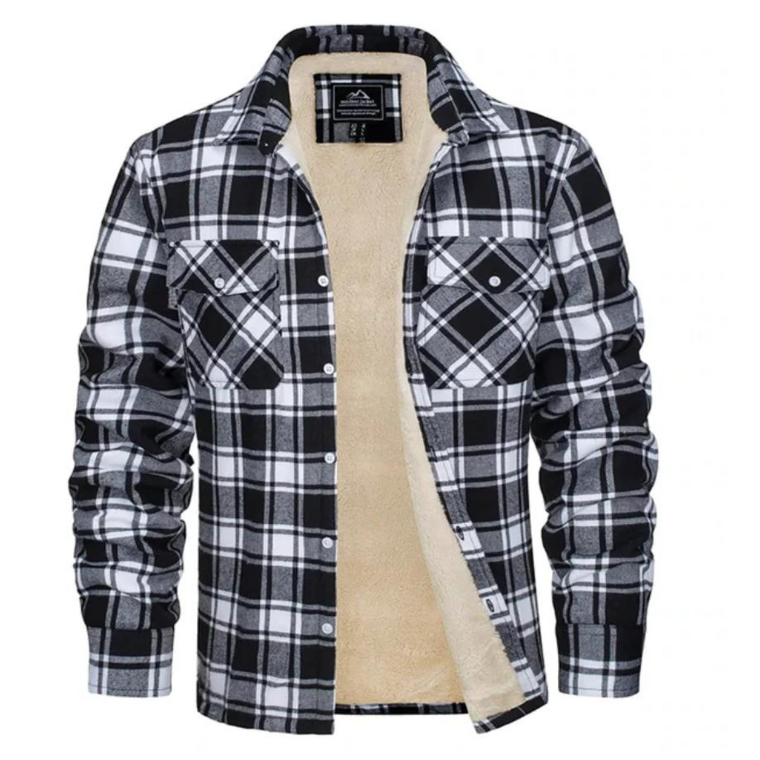 Evans Men's Jacket – Warm Checkered Fleece