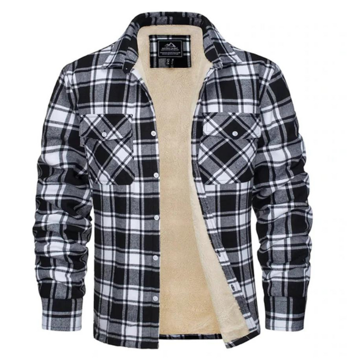 Evans Men's Jacket – Warm Checkered Fleece