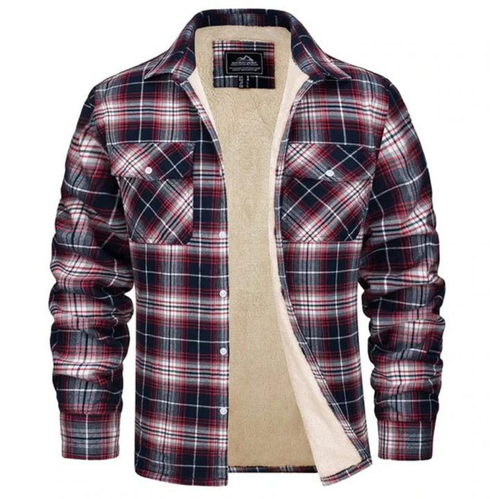 Evans Men's Jacket – Warm Checkered Fleece
