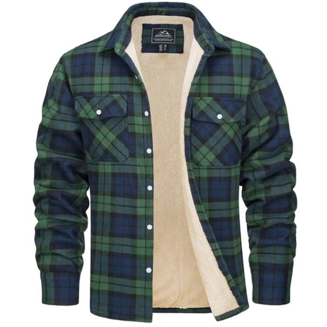 Evans Men's Jacket – Warm Checkered Fleece