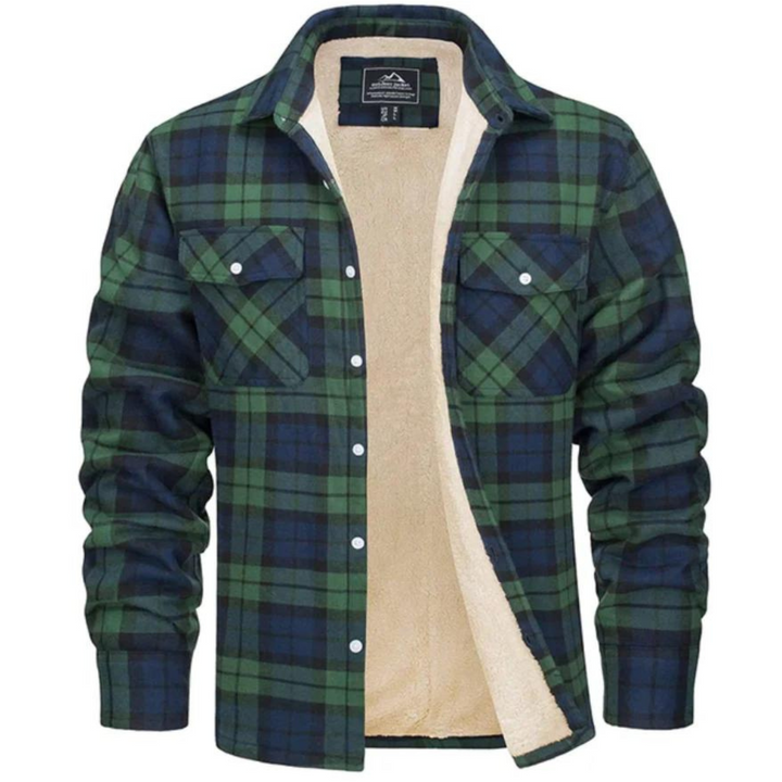 Evans Men's Jacket – Warm Checkered Fleece