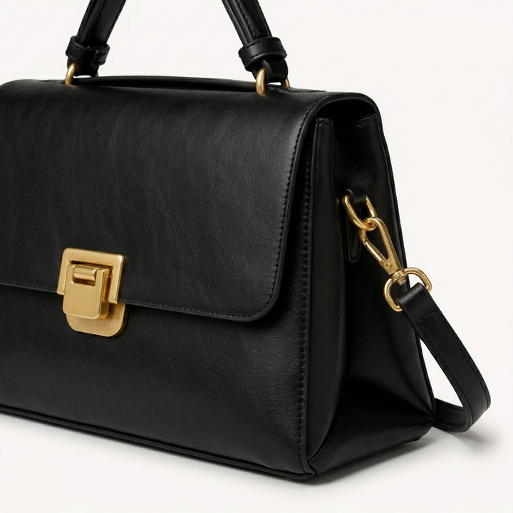 Reeve – Structured Vegan Leather Top Handle Satchel Bag