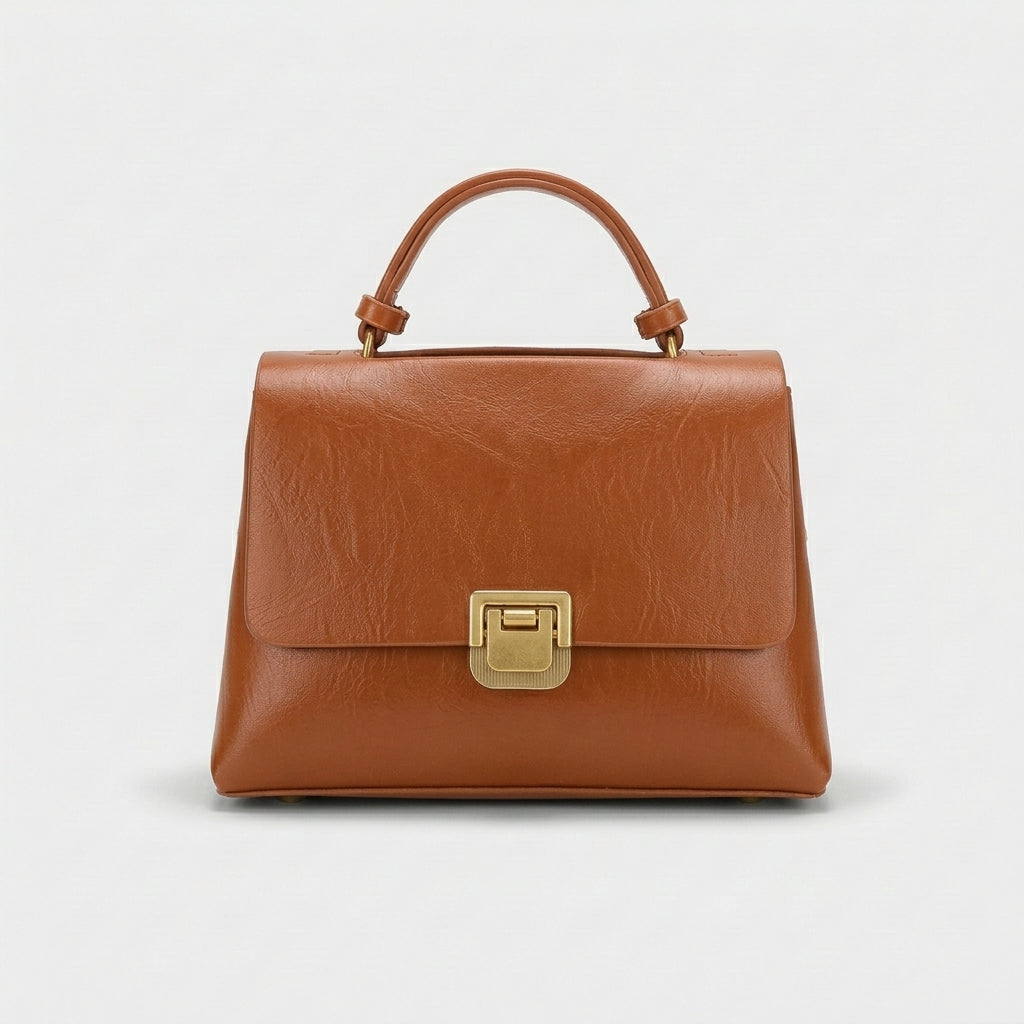 Reeve – Structured Vegan Leather Top Handle Satchel Bag