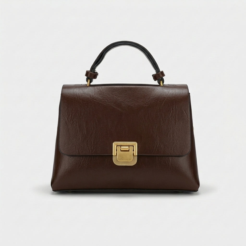 Reeve – Structured Vegan Leather Top Handle Satchel Bag
