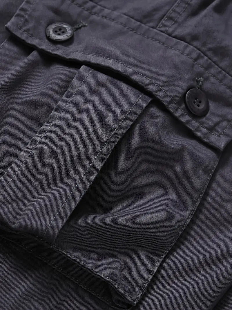 Utility Relaxed Fit Cargo Pants with Adjustable Hem