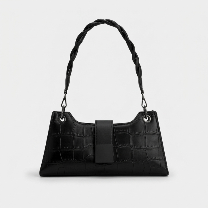Remi – Croc Embossed Vegan Cowhide Shoulder Bag
