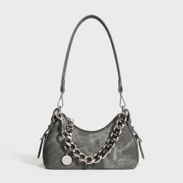 Remi – Denim Chain Shoulder Bag, Small Crossbody Bag