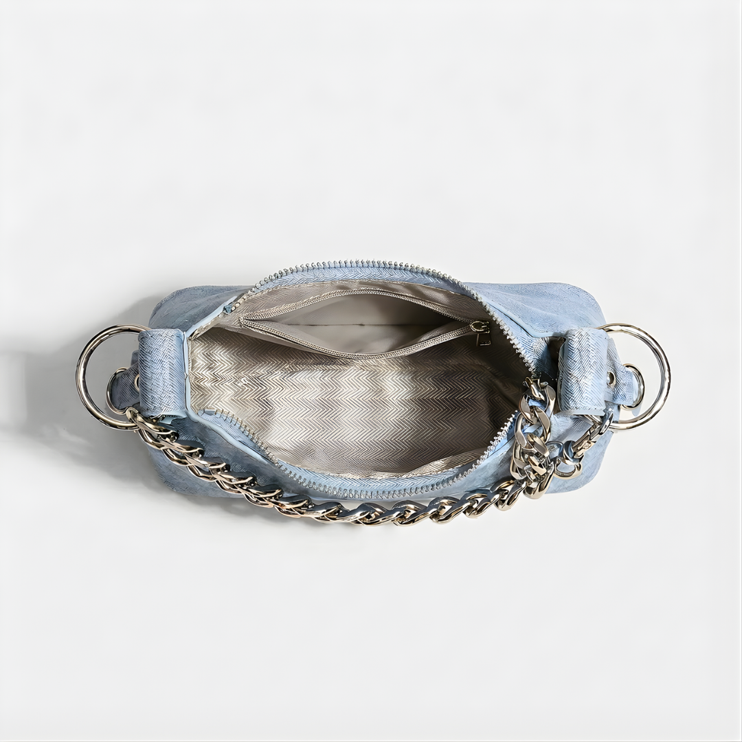Remi – Denim Chain Shoulder Bag, Small Crossbody Bag