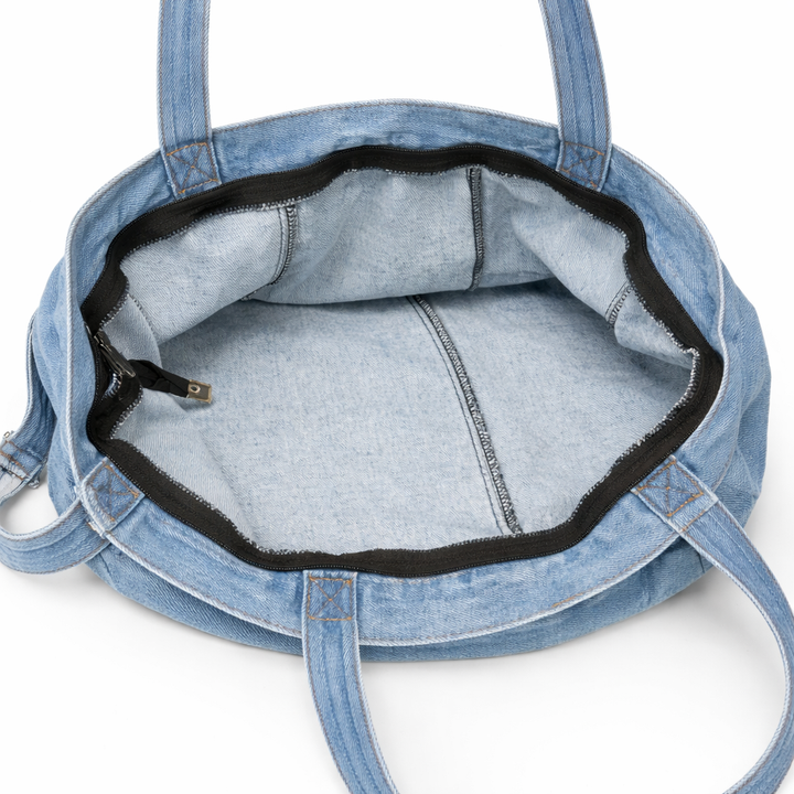 Remy – Large Denim Shoulder Bag, Zipper Tote Bag Women