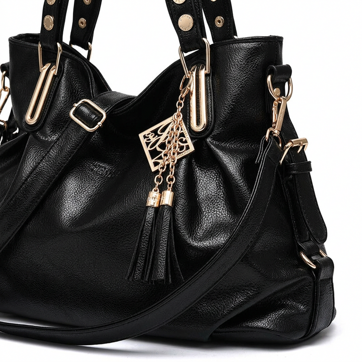 Reva – Tassel Hobo Bag, Vegan Leather Shoulder Bag