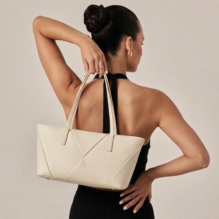 Riva – Structured Vegan Leather Shoulder Bag, Work Bag