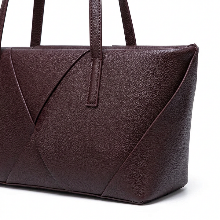 Riva – Structured Vegan Leather Shoulder Bag, Work Bag