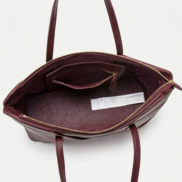 Riva – Structured Vegan Leather Shoulder Bag, Work Bag