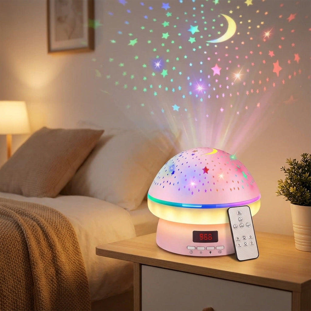 Celestial Dome Star Projector - Rotating Night Sky Light with Remote Control