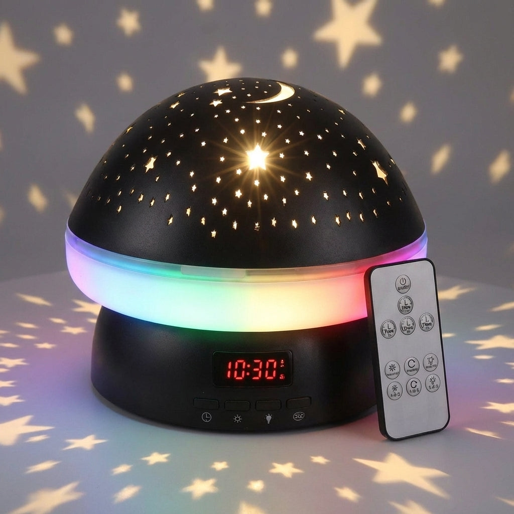 Celestial Dome Star Projector - Rotating Night Sky Light with Remote Control