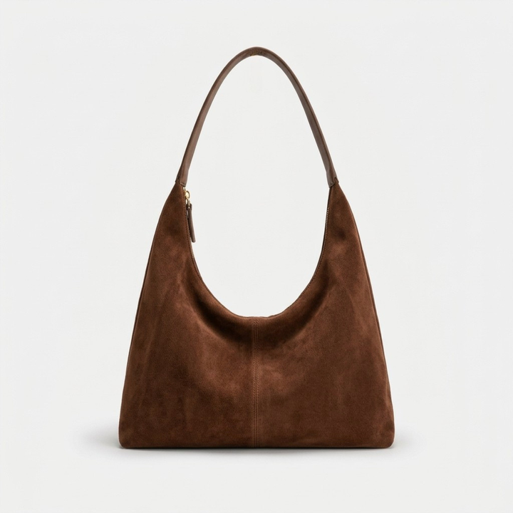 Rova – Large Suede Shoulder Bag, Slouchy Hobo Bag