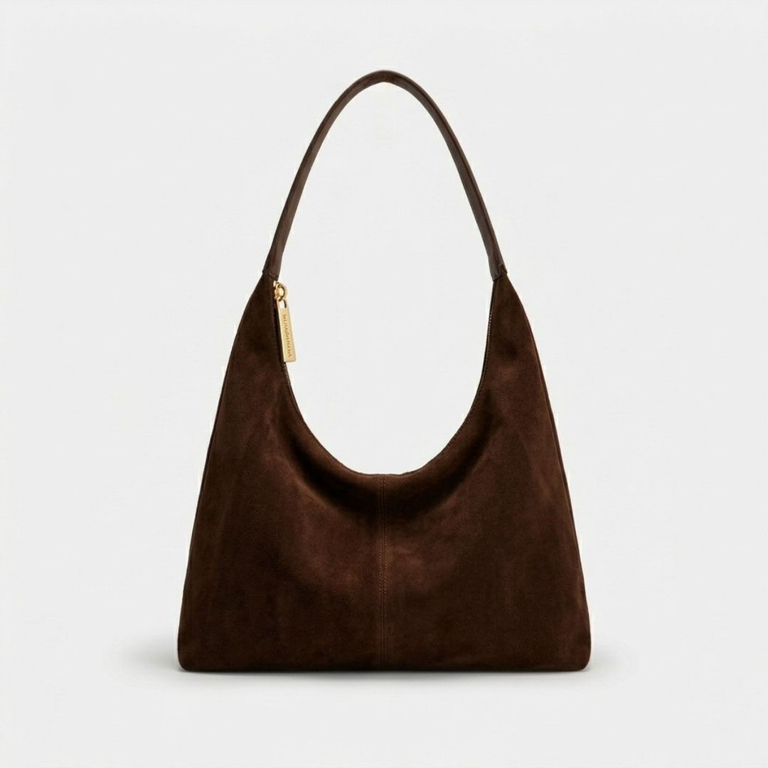 Rova – Large Suede Shoulder Bag, Slouchy Hobo Bag
