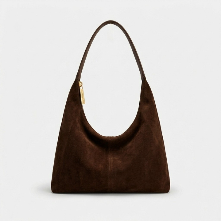 Rova – Large Suede Shoulder Bag, Slouchy Hobo Bag
