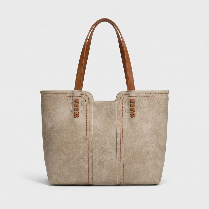 Rova – Large Vegan Leather Tote Bag, Work Shoulder Bag
