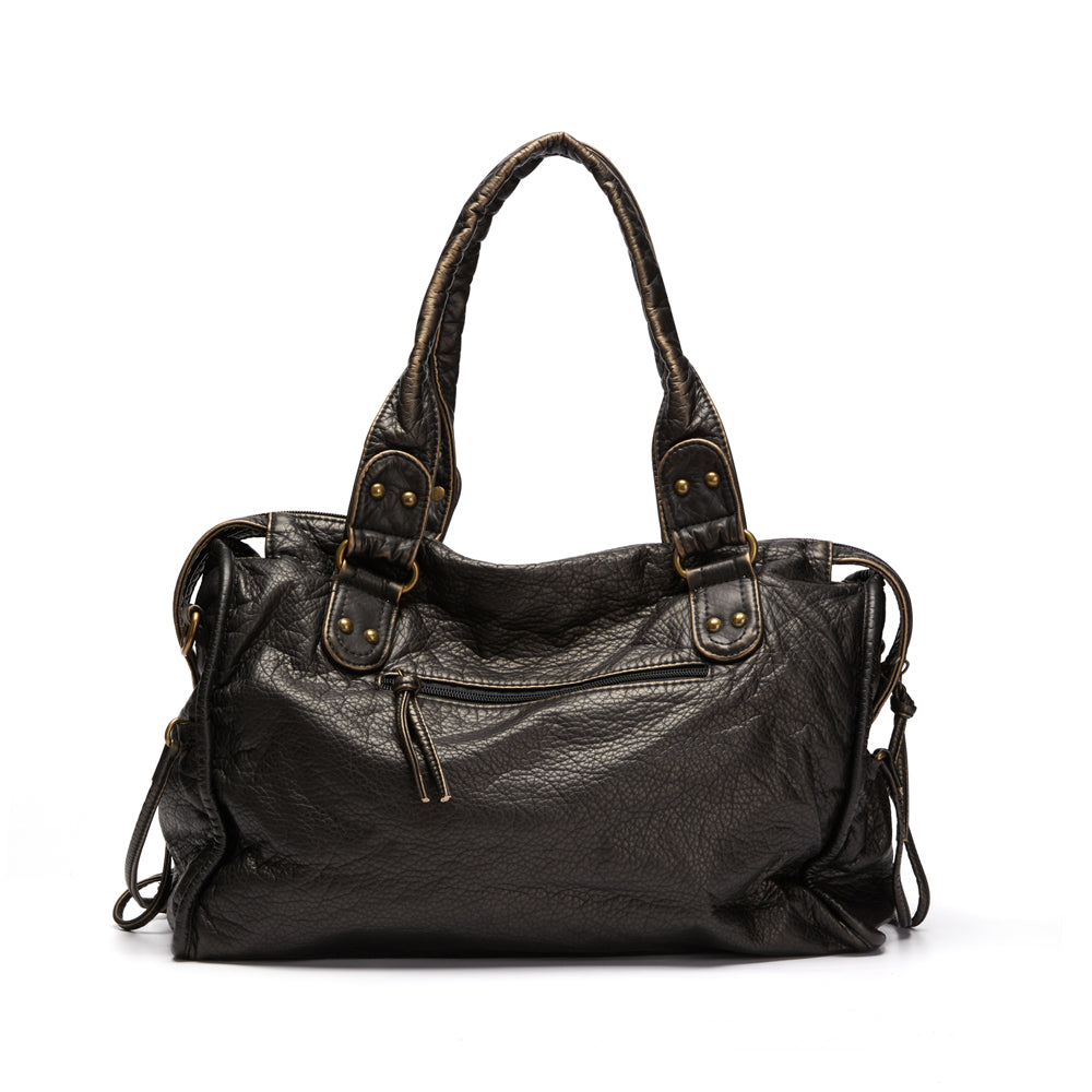 Elegance Black | Luxurious handbag in genuine leather