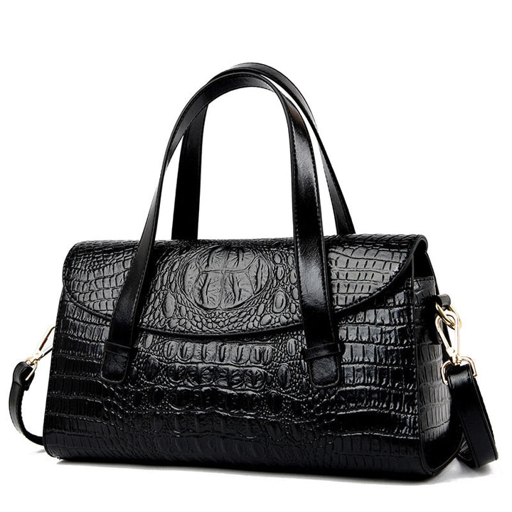 Vesper – Croc Embossed Cowhide Shoulder Bag for Women