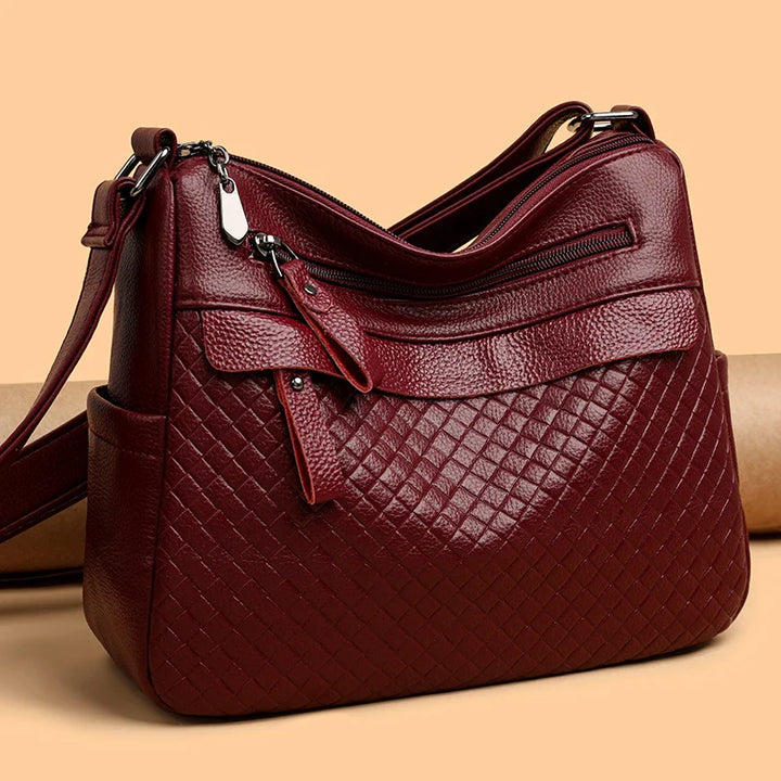 Kenna – Woven Vegan Cowhide Crossbody Bag