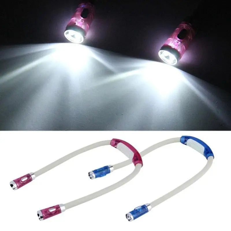 Flexible hands-free knitting and crochet lamp – LED neck lamp for crafting and reading
