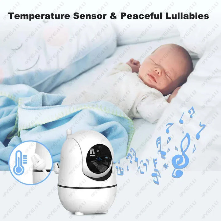 Premium 5-Inch HD Portable Baby Monitor with Pan-Tilt Camera and Night Vision