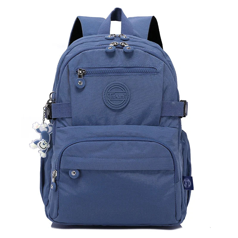 Urban Commuter Nylon Backpack - Durable Water-Resistant Travel Bag for Women