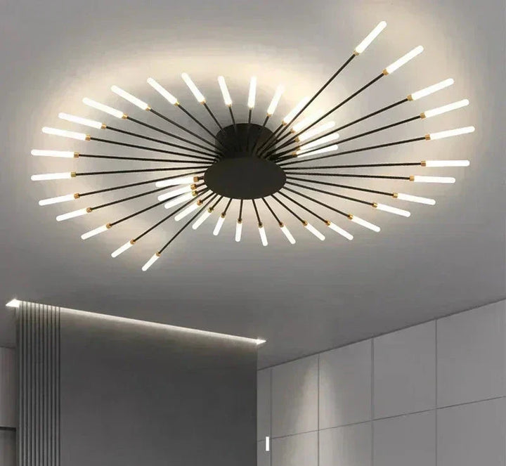 Modern LED Ceiling Lamp - Minimalist Design Inspired by Sun Rays