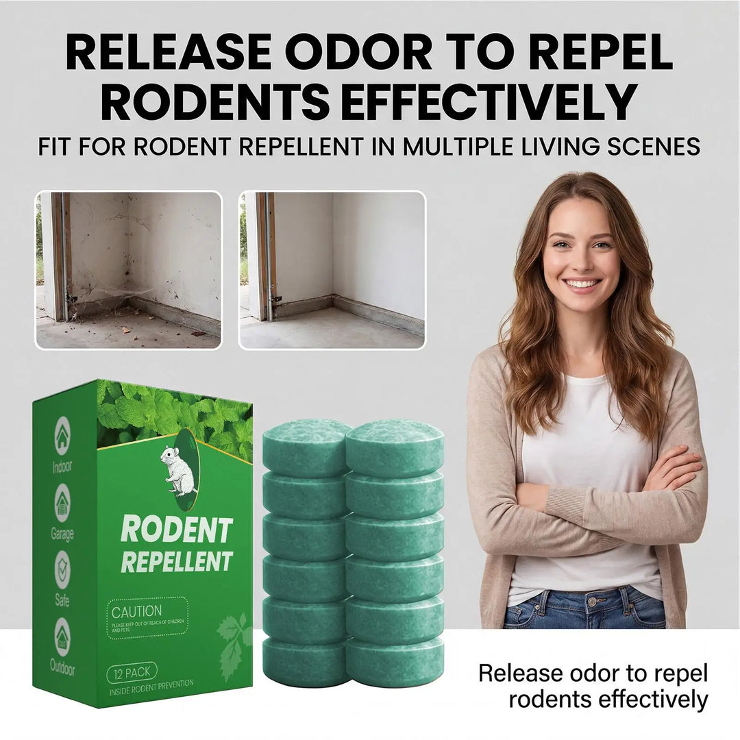 Peppermint Oil Rodent Deterrent Balls - 12 Pack Natural Home & Pet Safe