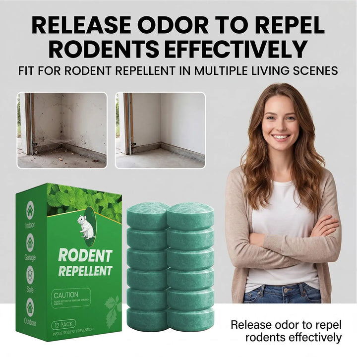 Peppermint Oil Rodent Deterrent Balls - 12 Pack Natural Home & Pet Safe