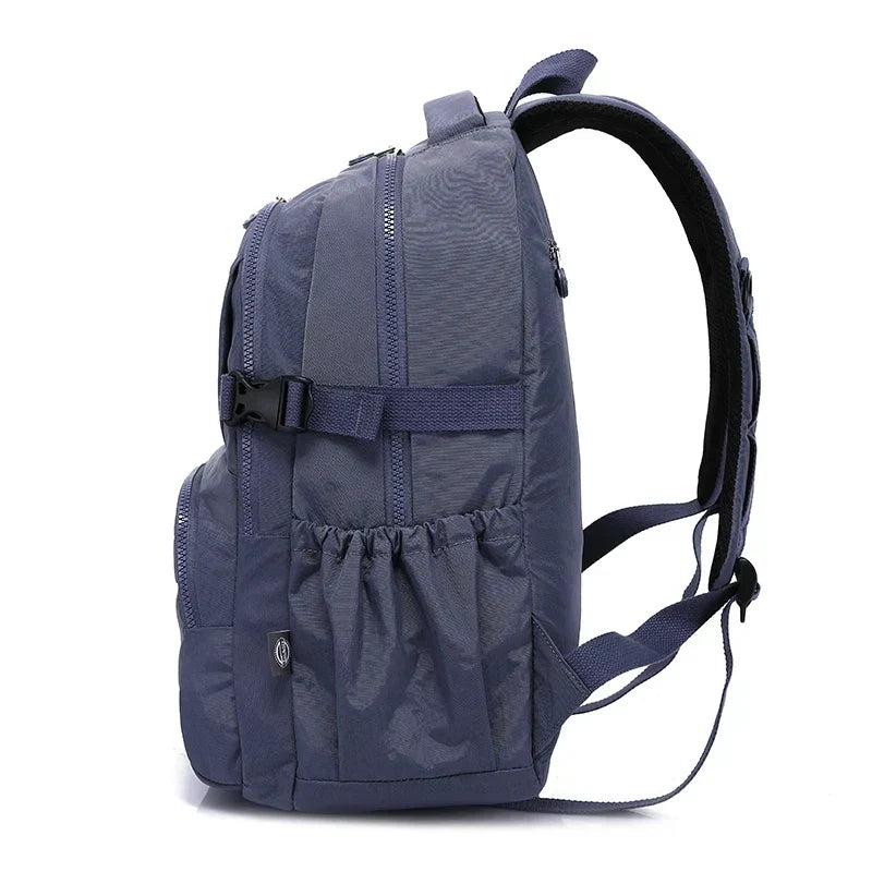Urban Commuter Nylon Backpack - Durable Water-Resistant Travel Bag for Women