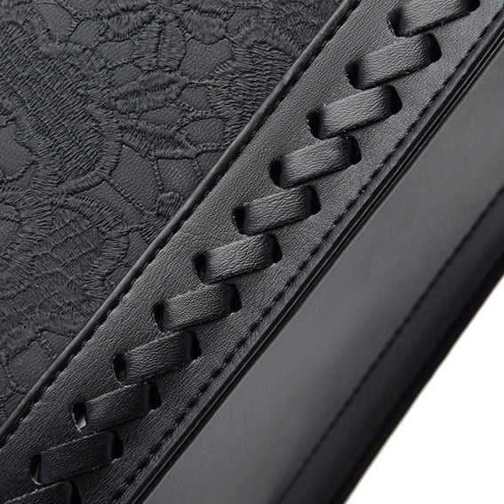 Flora – Embossed Vegan Leather Top Handle Tote Bag
