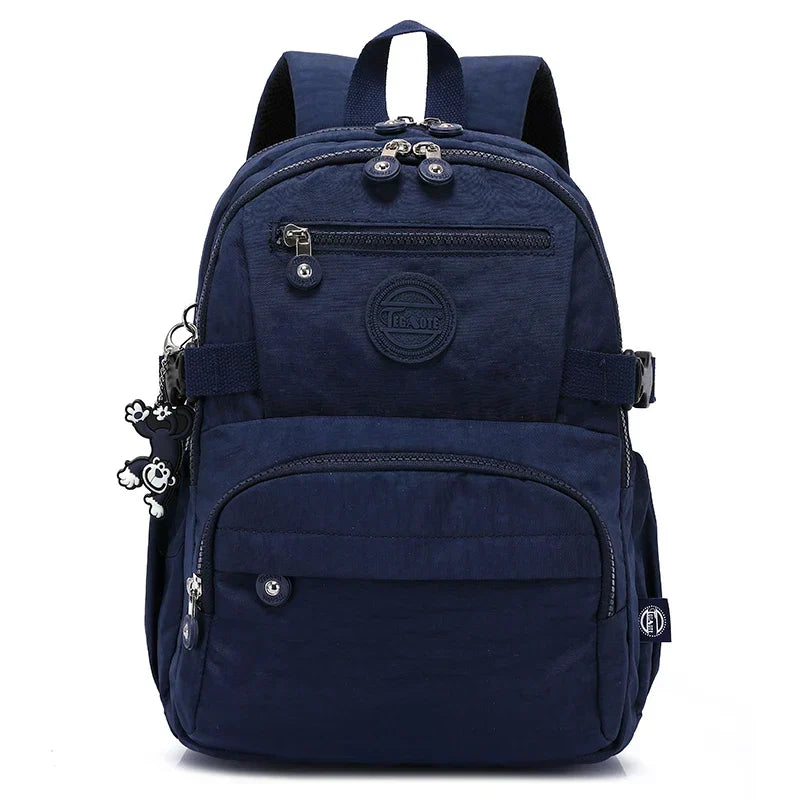 Urban Commuter Nylon Backpack - Durable Water-Resistant Travel Bag for Women