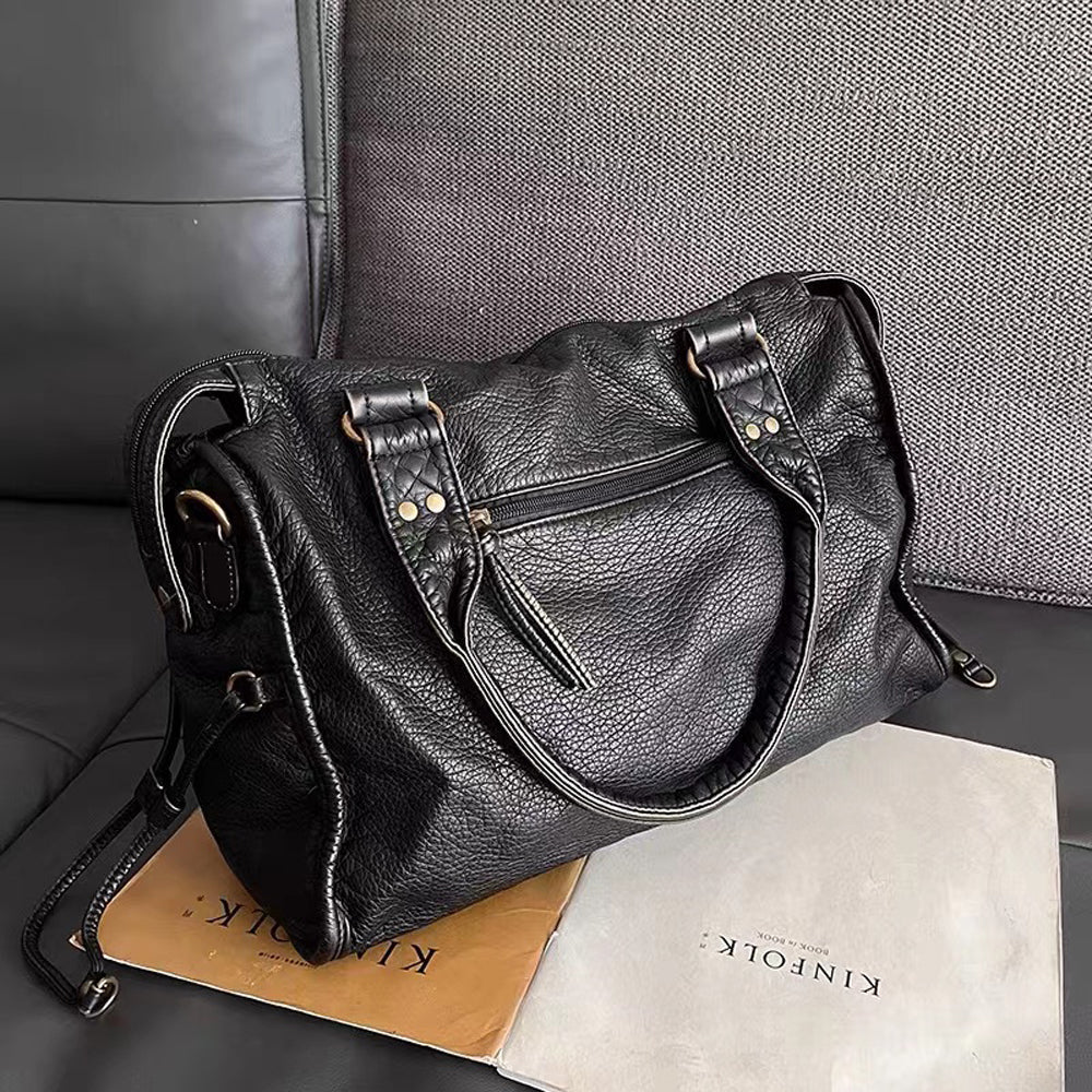 Elegance Black | Luxurious handbag in genuine leather