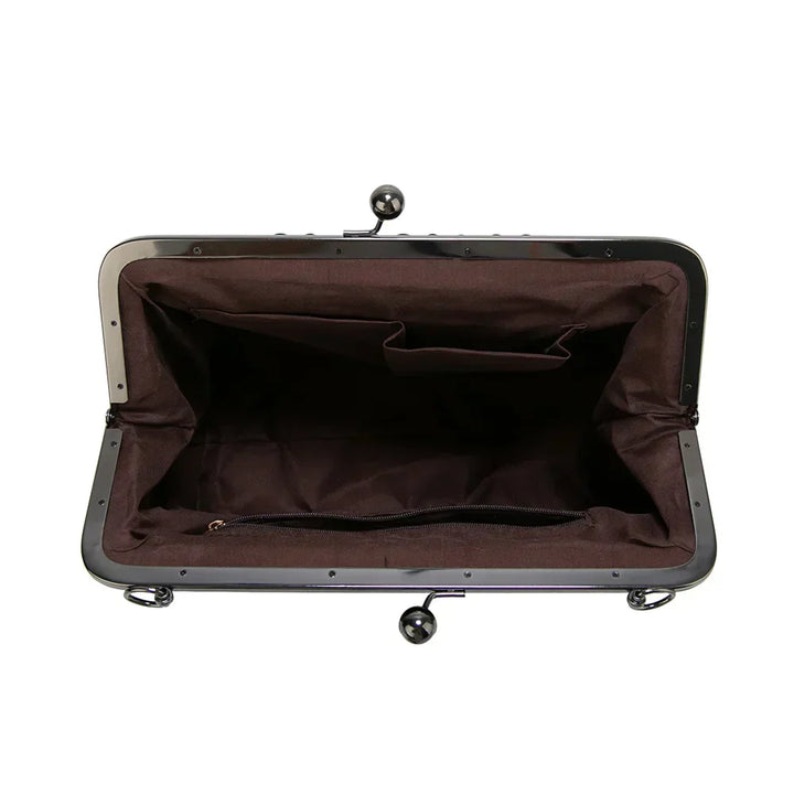 Vivienne – Vintage Kiss Lock Vegan Leather Shoulder Bag