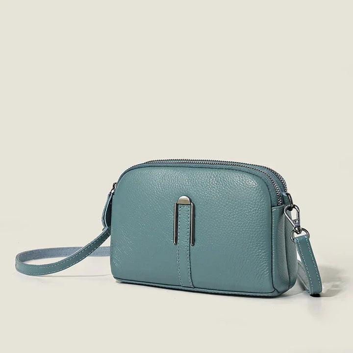 Celia – Small Leather Crossbody Bag with Wristlet Strap