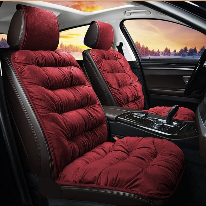Premium Plush Car Seat Cushion Cover - Ultra Comfort Padded Support