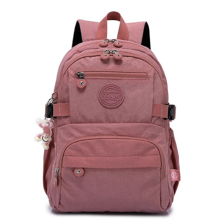 Urban Commuter Nylon Backpack - Durable Water-Resistant Travel Bag for Women