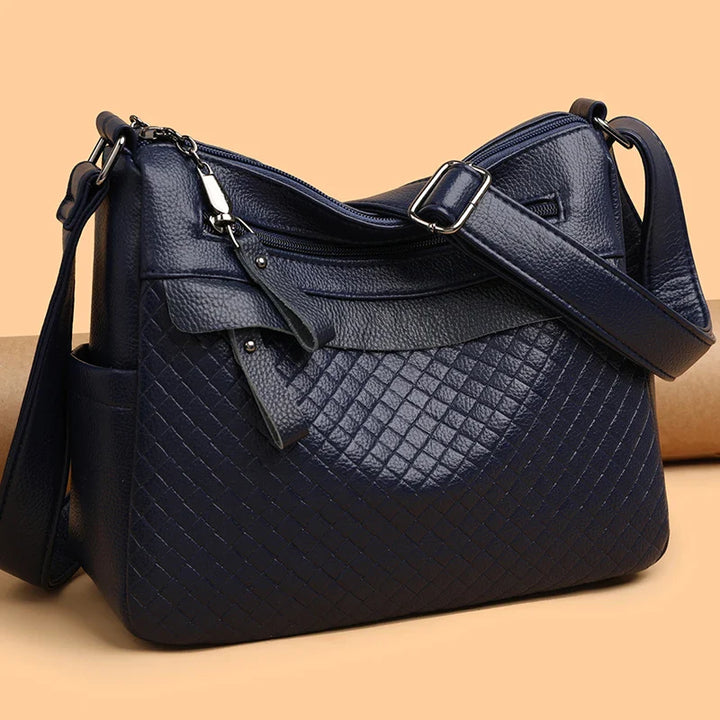 Kenna – Woven Vegan Cowhide Crossbody Bag