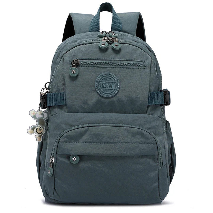 Urban Commuter Nylon Backpack - Durable Water-Resistant Travel Bag for Women