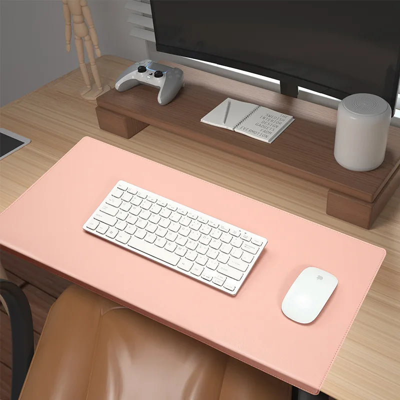 Premium PU-Leather Desk Pad with Wrist Support – Non-Slip Surface for Office and Gaming