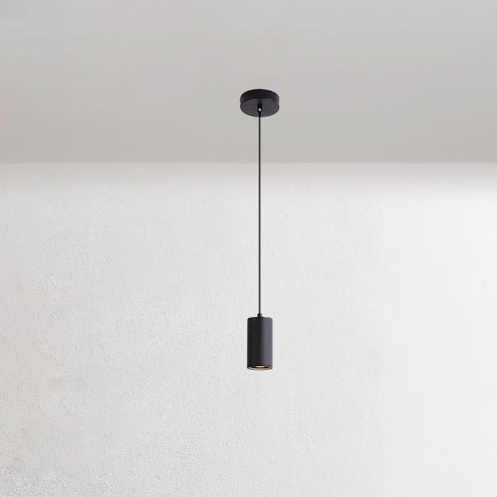 Modern Minimalist Column Iron Mini 1-Light Pendant Lamp for Living Room