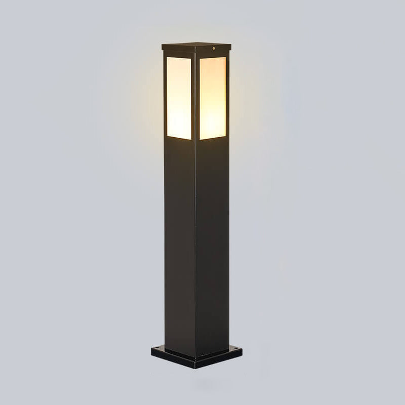 Modern solar cell grass mat square column outdoor waterproof road lamp