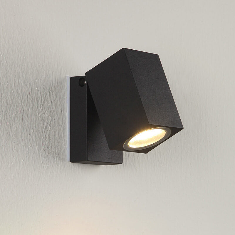 Modern Outdoor Waterproof Square Spotlight Adjustable Angle LED Garden Wall Lamp