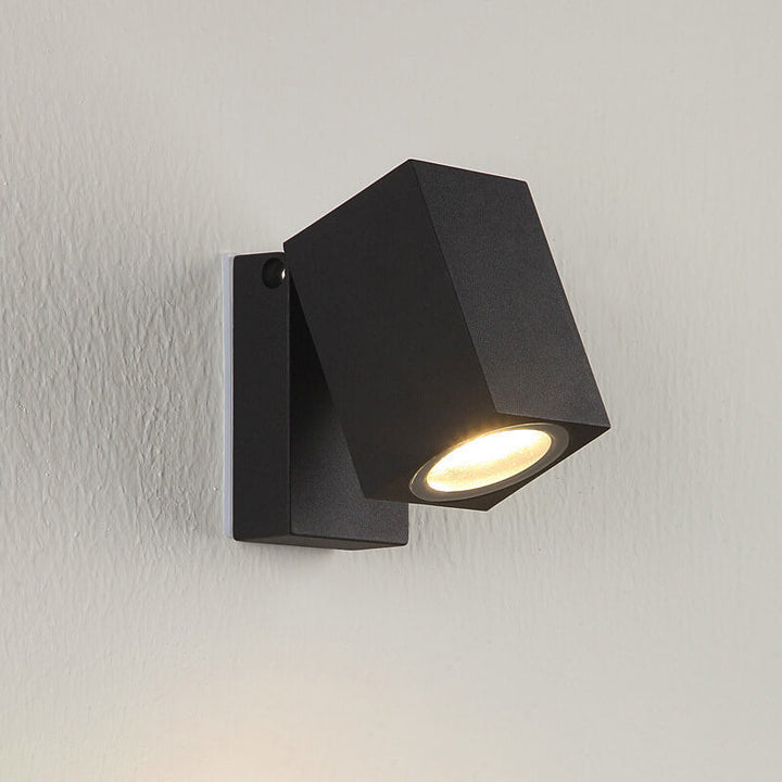 Modern Outdoor Waterproof Square Spotlight Adjustable Angle LED Garden Wall Lamp